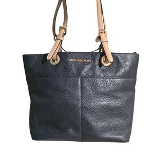 Michael Kors Blue Leather Tote Bag